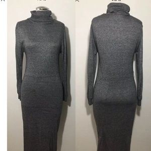 Shape Of Los Angeles Womens Gray Turtle Neck Dress